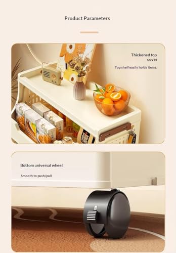 Image of Strassis Design π π§πΆπ²πΏ Foldable Plastic Rack for Storage /Kitchen Cupboard /Versatile Wardrobe for Clothes /Multipurpose Storage Organizer /Closet for Bedroom /Living Room (Off White)