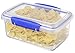 Sistema KLIP IT Rectangular Collection Food Storage Container, 33.8 oz./1 L, Clear/Blue
