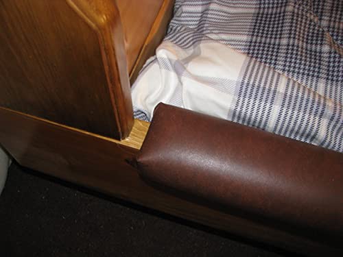 5 Piece Queen Standard Dark Brown Vinyl Padded Rail Caps