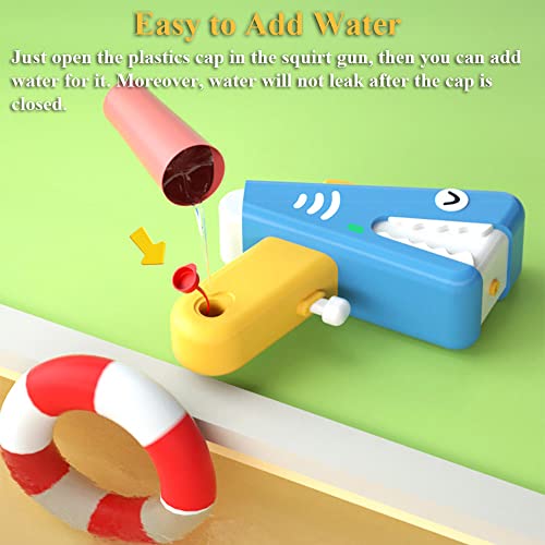 Nextake Cartoon Water Gun Toy, Lovely Bathtub Dinosaur Cartoon Mini Squirt Gun Tub Elephant Dolphin Water Pistol Toy Pool Shark Water Blast Gun Toy Beach Outdoor Water Fighting Play Toy (4 In 1) #TOP4