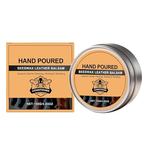 Acondicionador genérico para muebles de cuero, bálsamo cuidado restaurador de piel de abeja, bálsamo restaurador zapatos - para botas muebles sofá chaqueta bolsa cinturón de seguridad coche