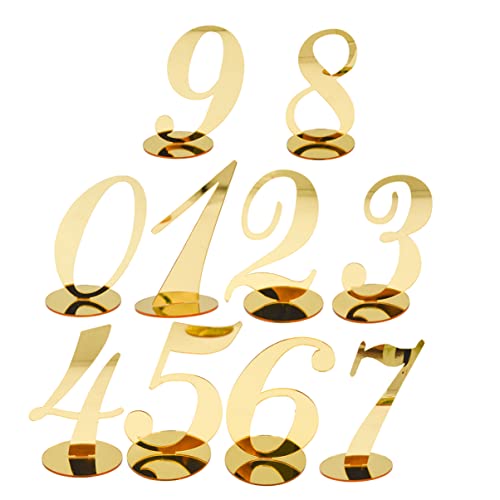 SOLUSTRE 10pcs Wedding Table Numbers Elegant Table Decoration for Receptions Parties and Events for Weddings Anniversaries and More