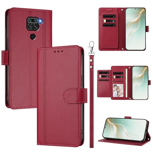 �X�}�z�P�[�X �Ή��@�� for Redmi 10X 4G,�Ή��@�� for Redmi Note 9 4G �X�}�z�P�[�X�y�E�H���b�g�f�U�C�� �f���A���J�[�h�X���b�g �L���b�V�� �t���b�v���X�^���h �����h�~�zRed