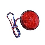 MASO 2x Rear Tail Brake Stop Light Yellow Universal Car Motorcycle Motorbike Round Reflector LED