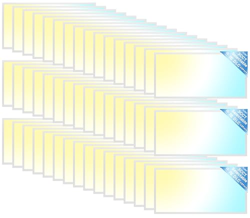 FLSNT 48 Pack 2x4 LED Flat Panel Light, Selectable 3CCT (3500K&ndash;5000K), Adjustable 30W&ndash;45W, 3300&ndash;4950LM, 0&ndash;10V Dimming,2 x 4 Drop Ceiling Office Shop Commercial Warehouse Fixture DLC & ETL Listed