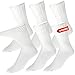 Men's Diabetic Socks - 6 Pack - White - By Zeke White 6 Pack 10-13