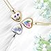 THSOGO Heart Locket Necklace That Holds Pictures Pressed Flower Photo Locket Pendant Necklace for Girl Women Gift for Her Mom Daughter Friend（Gold-Purple Baby‘s Breath）