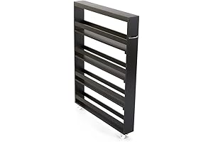 Revolutionary Skinny Shelf for Effortless Kitchen Organization: Introducing Lakeside Collection's Space-Saving Spice Rack Can Storage