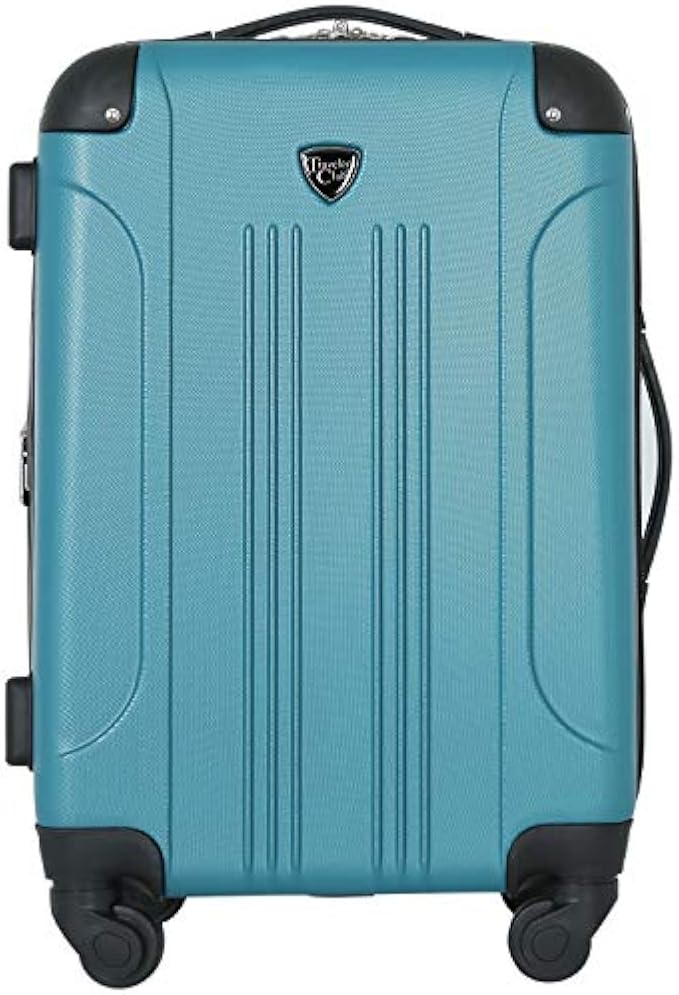 Travelers Club Chicago Hardside Expandable Spinner Luggages, Teal, 20" Carry-On