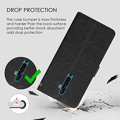 Image of Amazon Brand-Solimo Flip Leather Mobile Cover (Soft, Flexible & Kickstand Back case) Compatible for Oppo Reno2 F (Black)