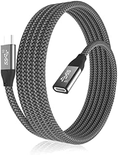USB Type C Extension Cable 1M, USB-C 3.1 Gen2 10Gbps Female Male Extended Adapter,Thunderbolt 3 Extender Cord for Magsafe Charger,iPhone 11 12 13 14 Mini Pro,MacBook,iPad 8th 9th Pro Air 4th