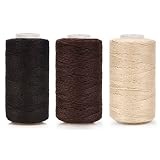 Beayuer Extensiones de cabello, herramientas profesionales para tejer el cabello, 3 piezas, negro, marrón, beige, hilos para hacer pelucas, coser, trama de cabello, extensión de tejido de peluquería