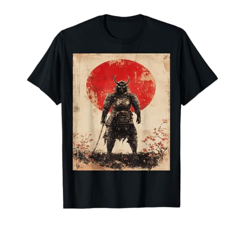 Vintage Samurai Art ukiyo-e Design Japanese Graphic Art Camiseta