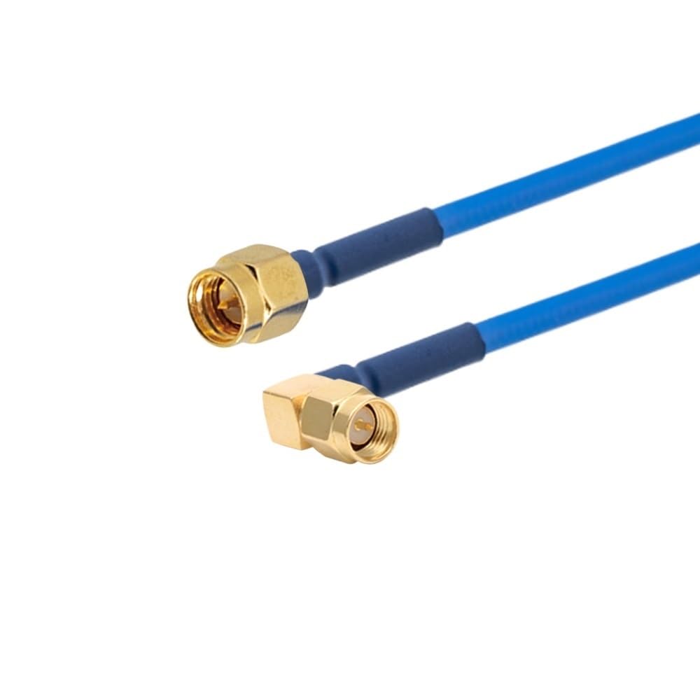 LIHUA - Cavo coassiale R/F RG405 maschio a 90 gradi a cavo di prolunga per router con coda di cavallo maschio, adattatore coassiale R/F (10 cm)
