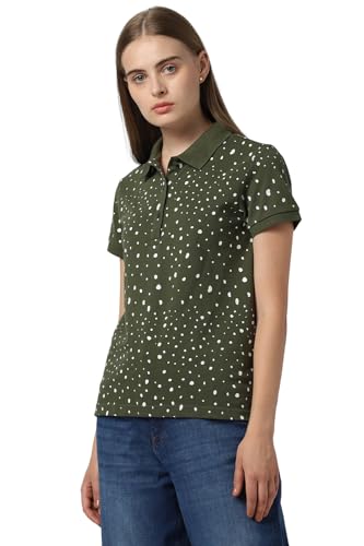 Image of Van Heusen Women's Cotton Regular Fit Polo T-Shirt
