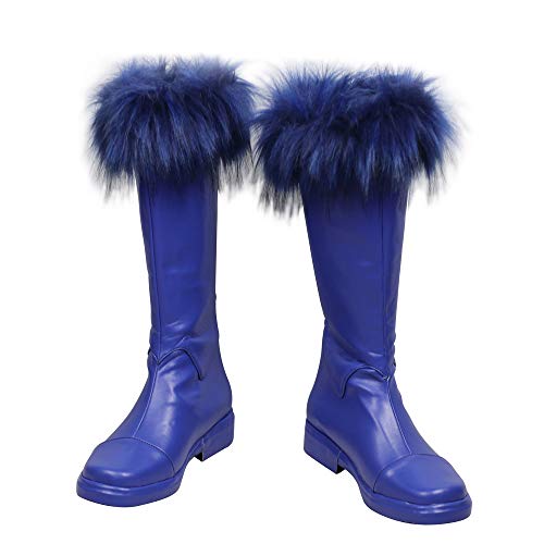 TenSura Daimao Rimuru Human Form Version Cosplay Shoes Boots H016 (Male US 10/EU44) Blue