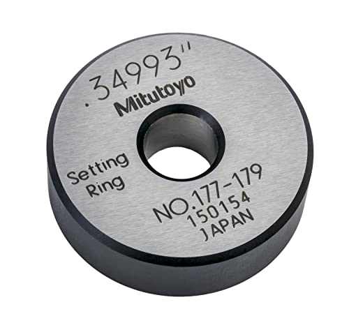 Mitutoyo 177-179 Setting Ring, 0.35" Size, 0.39" Width, 1.26" Outside Diameter, +/-0.00004" Accuracy #TOP1