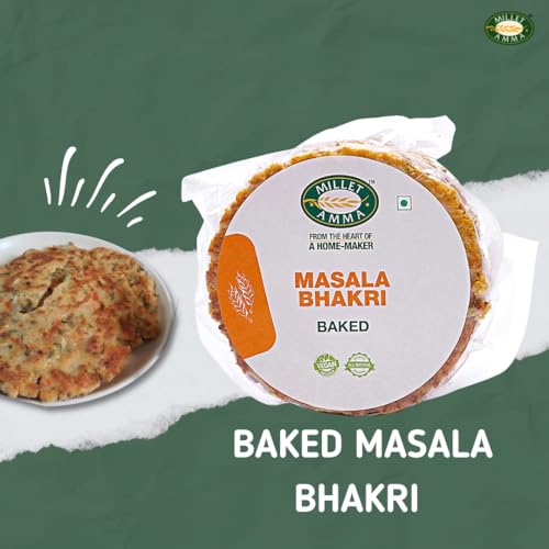 Image of Millet Amma Baked Masala Bhakhri - 360 Gms | (Pack of 2 - Each 180 Gms) | Ready to Eat | Best Choice for Snack Time, Parties & Events | Healthy Traditional Gujarati Snacks