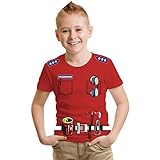 Das Kindershirt ist normal geschnitten nach deutscher Norm. Im Falle der Unsicherheit lieber eine Nummer größer bestellen, ein bisschen Luft ist besser als zu eng