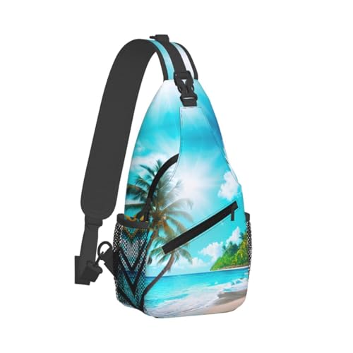 Mochila bandolera tropical playa para senderismo y viaje miniatura 2