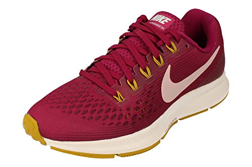 Nike Womens Air Zoom Pegasus 34 Mesh Low Top Running Shoes Purple 6 Medium (B,M)