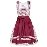 Trachtenmode-Oktoberfest: Exklusive-Dirndl und Designer-Kleider passen natürlich zur Wiesn. Dieses Trachten-Kleid spielt mit dem Stoff wie ein traditionelles-Dirndl. Mit weißer Dirndl-Bluse ist es perfekt.