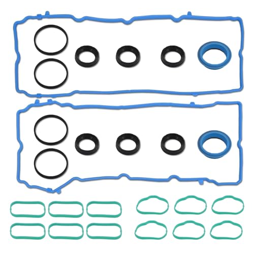 BEAMINGAUTO 3.6L Valve Cover Intake Manifold Gasket Set Replacement for Jeep Dodge Chrysler 200 300 Cherokee Challenger Charger Durango Journey Ram ProMaster 1500 2500 2011-2022 5184596AE VS50805R