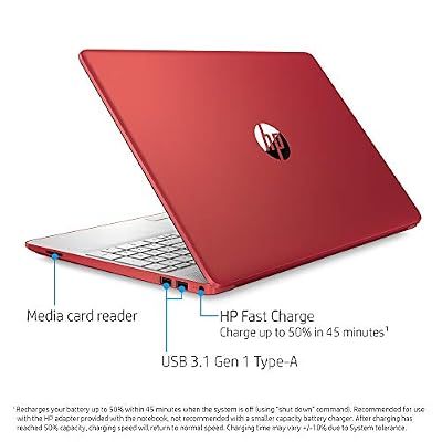 HP Pavilion Intel Pentium Silver N5000 4GB 128GB SSD Windows 10 Laptop Red