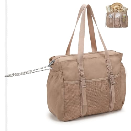 Omanmoli Beach Bag Tote Bag Large Zipper Waterproof