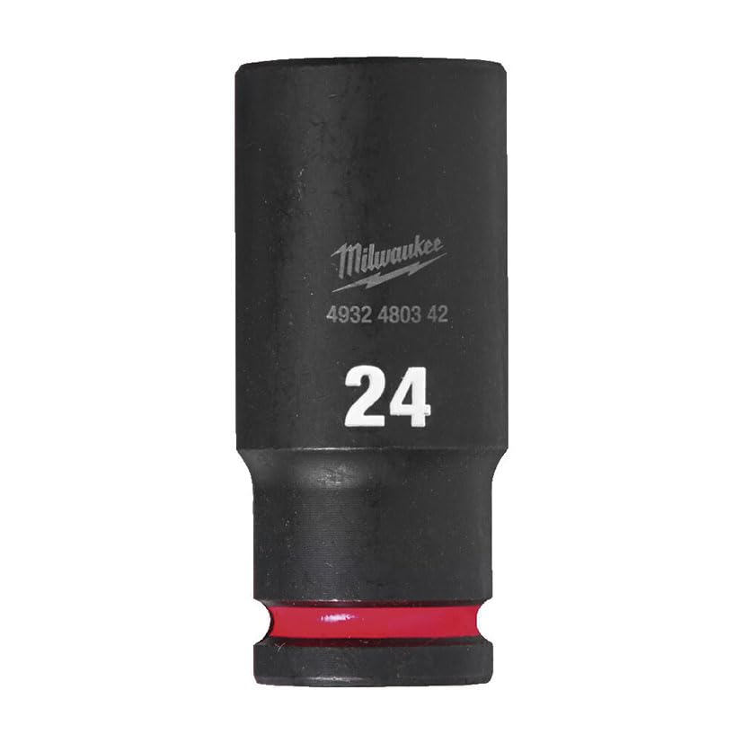 Milwaukee SHOCKWAVE 1/2" Impact Hex Deep Socket - 24mm