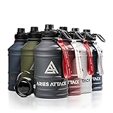 ✅ 𝐀𝐔𝐒𝐋𝐀𝐔𝐅𝐒𝐈𝐂𝐇𝐄𝐑 & 𝐑𝐎𝐁𝐔𝐒𝐓: Die 2,2 L Getränkeflasche ist aus stabilem Edelstahl gefertigt und kommt mit 2 Verschlüssen. Ein Schraubverschluss und ein Sportverschluss zum Aufklappen