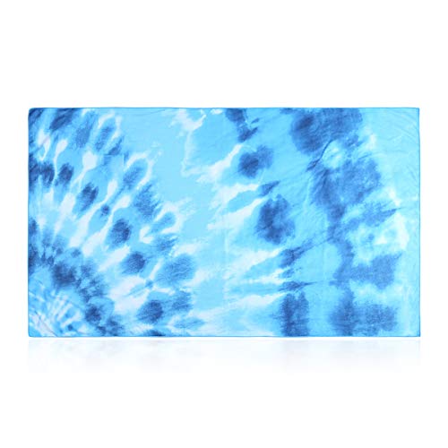 Mys Collection Printed Beach Towel Large Throw Blanket - Quick Dry Pool Towel Summer Fun Round Oversized, Square Cover (Rectangle - Tie Dye) #TOP6