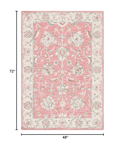 Tapete decorativo SAFAVIEH 4' x 6' Pink Beige de lana miniatura 2