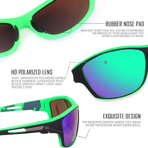 Image of CREEK UV Protected Polarization Sports Sunglasses for Men Driving Cycling Fishing Cricket Sunglasses
