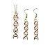 AILUOR Infinity Espiral Doble hélice de ADN Ciencia Química Pendientes del Collar Conjunto de joyería de Biología Molécula Colgante de Las Mujeres Oro Conjunto Ajustable