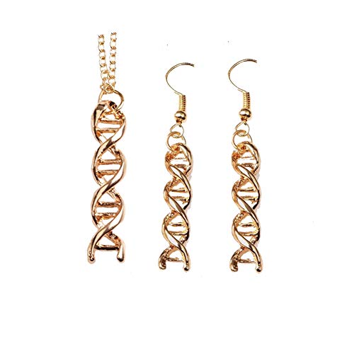 Colgante de molecula biologica y pendientes ADN el regalo de graduacion para medicos