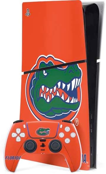 Skinit Decal Gaming Skin Compatible with PS5 Slim Digital Edition Bundle - Officially Licensed University of Florida Blue Jersey Design
