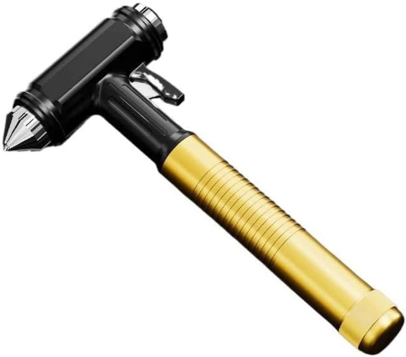 Car Escape Tool, Window Breaker, Safety Hammer, Seatbelt Cutter, Emergency Breaking Tool for Quick Escape,Golden
