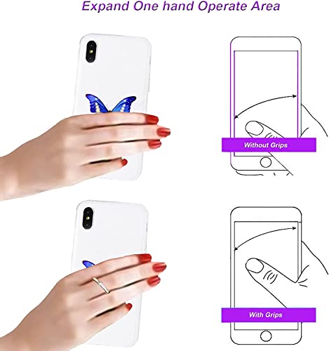 Image of KolorFish Transparent Phone Ring Stand Holder Mobile Phone Ring Holder Finger Grip 360 Degree Rotation (Bling Gold Transparent Round)
