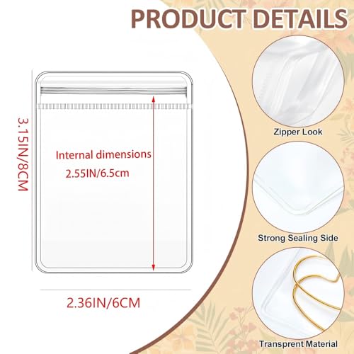 Image of 30Pcs Jewelry Storage Bags, Resealable PVC Clear Jewelry Bags Plastic Jewelry Pouches with Self-Sealing Zipper, Anti-Tarnish Bags for Rings, Earrings, Bracelets, and Small Jewelry Packaging