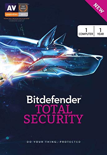 BitDefender Total Security Latest Version (Windows) - 1 User, 1 Year (Activation Key Card)