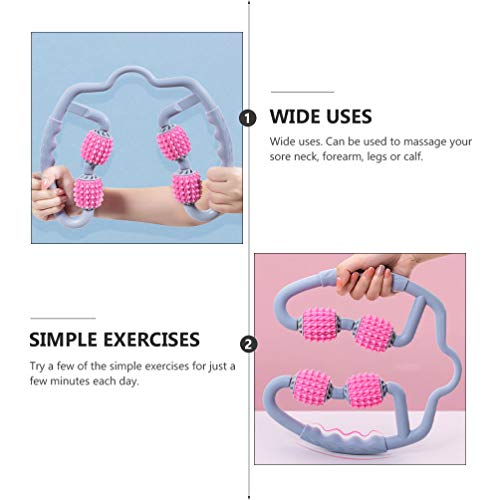 EXCEART Rolo de massagem portátil para perna com ponta de gatilho para braço de coxa e pescoço