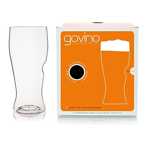 Govino Set Of 12 Shatterproof 16oz. Beer Glasses Cover
