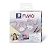 Staedtler FIMO Soft DIY, Kit "Chaîne d'Amitié Kawaii" avec instructions et accessoires, pâte à modeler durcissante au four pour objets créatifs Made by You, 8025 DIY 4