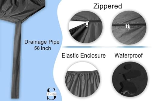Image of SELENO AC Service Cleaning Washing Cover for 1 Ton & 1.5 Ton Split AC Indoor Unit | Easy Fit for Home & Professional Use (100% Waterproof) (Black)
