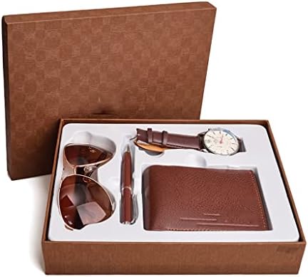 Business Gift Set Fashion Glasses Quartz Watch Multi-Card Wallet Business Gift Box
