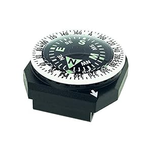 Sun Company GoCompass – Micro Orienteering Wrist Compass | Watch Band or Paracord Bracelet Compasses with Rotating Bezel