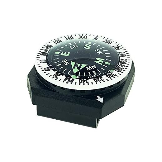 Sun Company GoCompass - Micro Orienteering Wrist Compass | Watch Band or Paracord Bracelet Compasses with Rotating Bezel