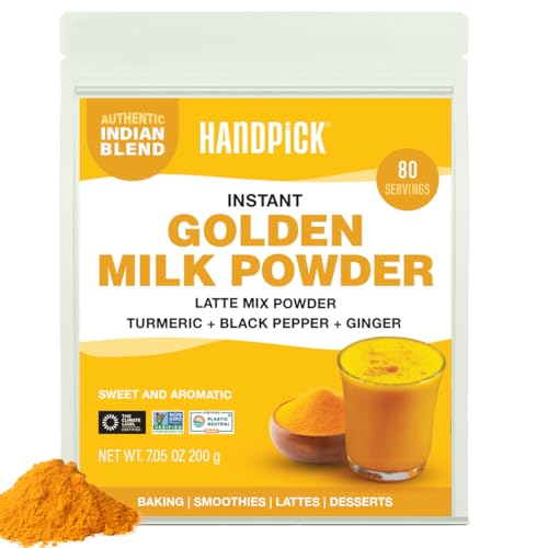 HANDPICK Golden Milk Powder with Turmeric - (7oz, 80 servings)