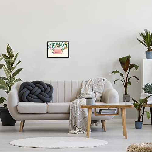 Image of Tropical Pink Flamingo Bubble Bath, 11 x 14 Inch Framed Giclee Print | Stupell Industries | Black, 14 x 11 Inches, Easy to Hang and Sturdy, Made in USA, by Ashley Singleton